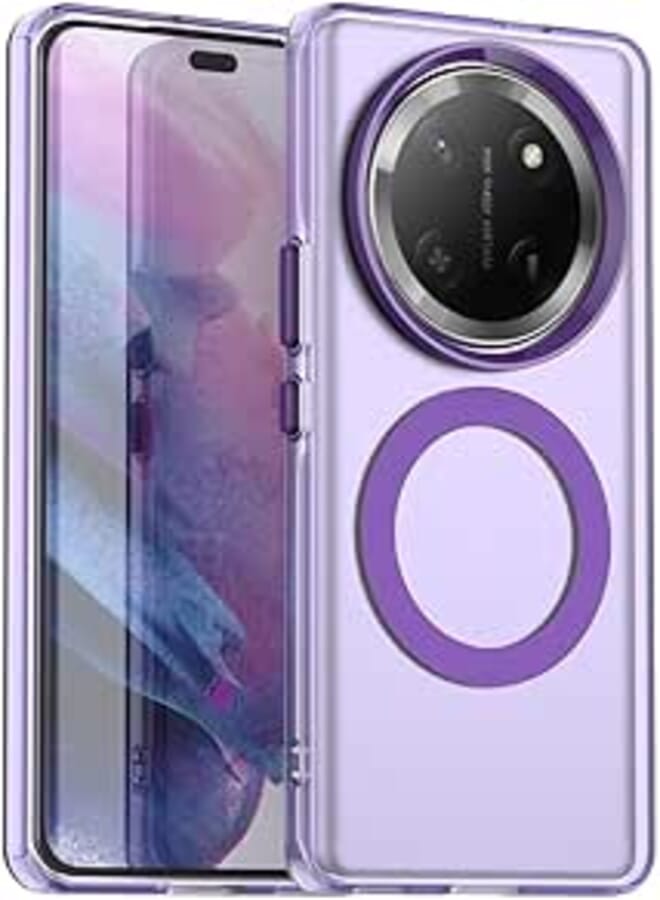 fascination magnetic phone case cover compatible with Honor X9c Candy PC Hybrid TPU Shockproof Phone Case for Honor X9c (Purple)